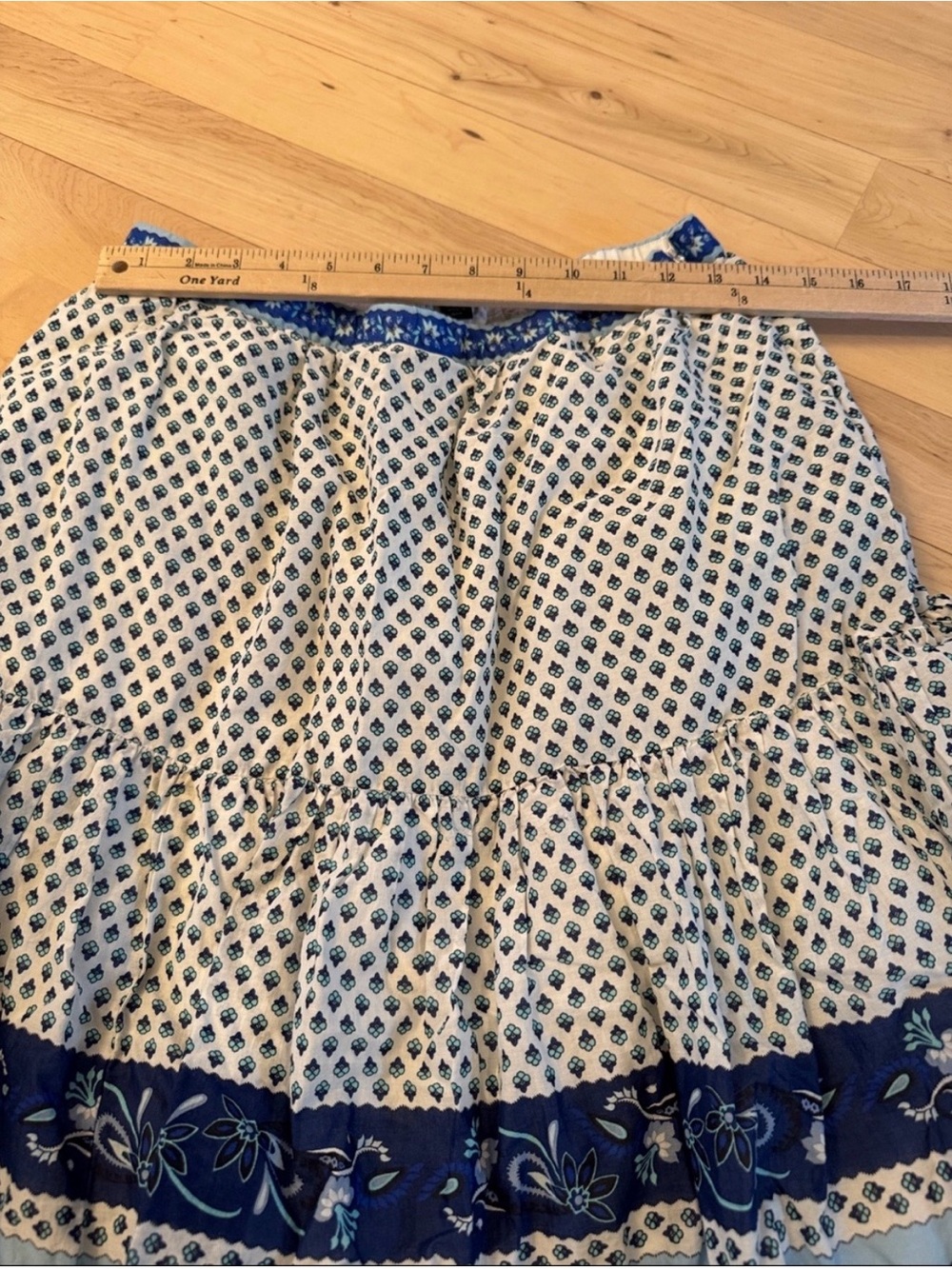 J. Crew Blue and White Printed Cotton Maxi Skirt - Picture 4 of 8